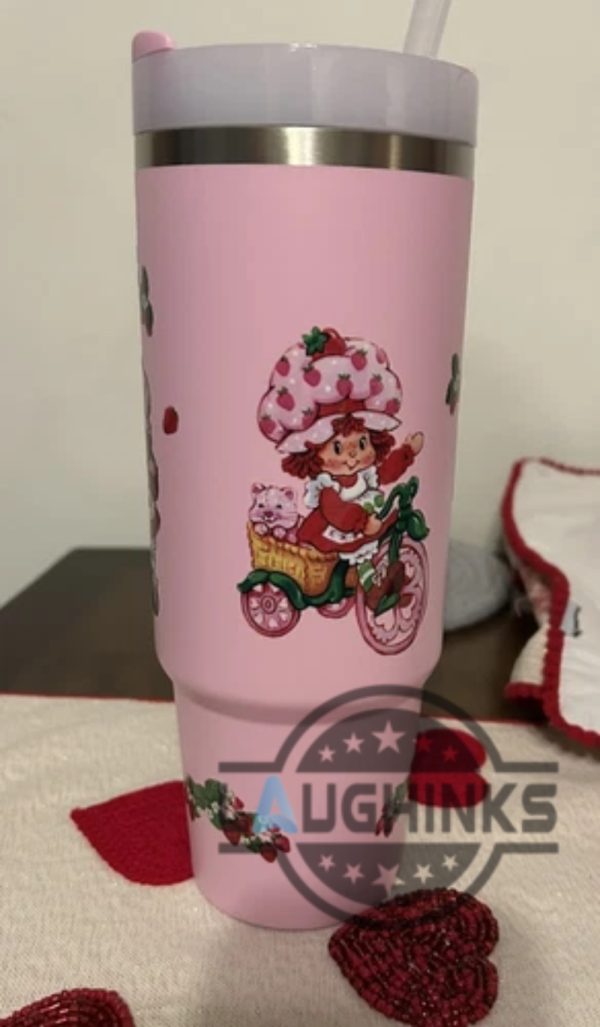 strawberry shortcake stanley tumbler 40oz dupe