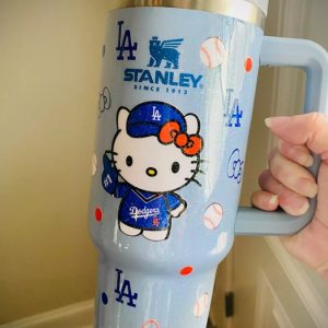 la dodgers hello kitty stanley cup dupe 40oz