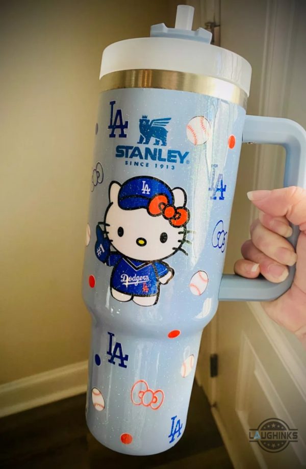 la dodgers hello kitty stanley cup dupe 40oz