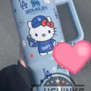 la dodgers hello kitty stanley cup dupe 40oz