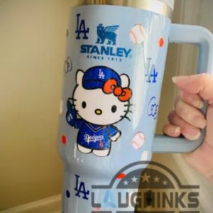 la dodgers hello kitty stanley cup dupe 40oz