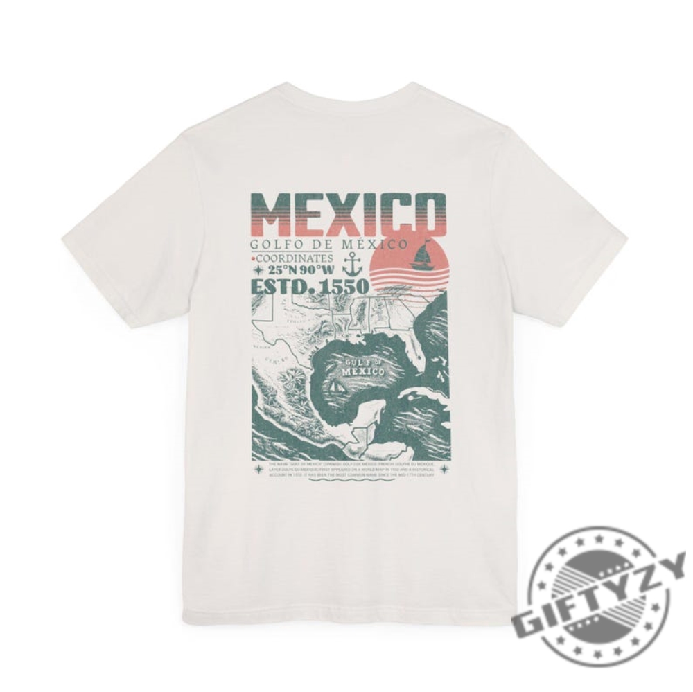 Golfo De México 1550 Retro Vintage Art Shirt 9 Golfo de México 1550 Retro Vintage Art Shirt