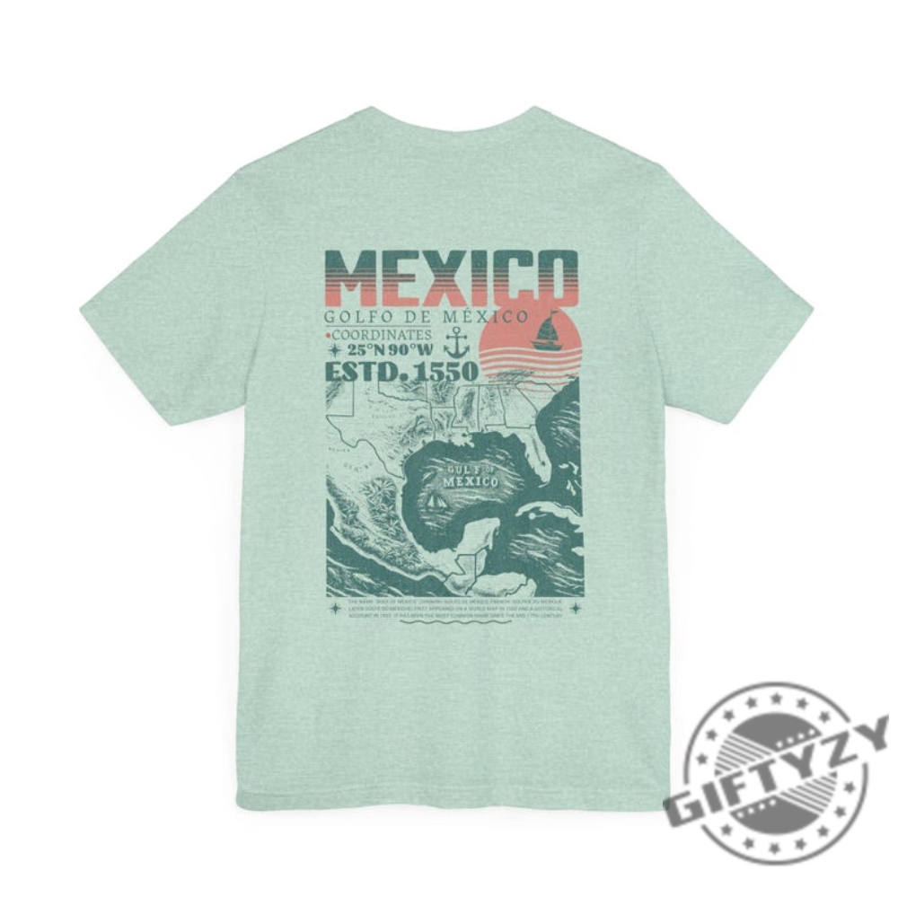 Golfo De México 1550 Retro Vintage Art Shirt 10 Golfo de México 1550 Retro Vintage Art Shirt