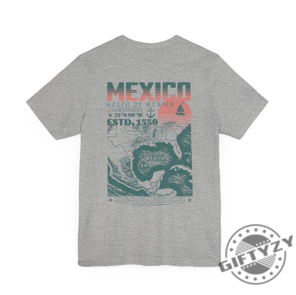 Golfo De México 1550 Retro Vintage Art Shirt 17 Golfo de México 1550 Retro Vintage Art Shirt