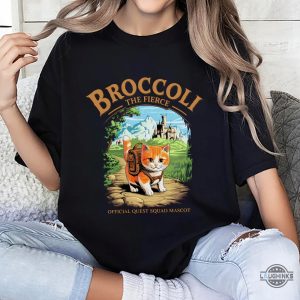 broccoli the fierce shirt official quest squad mascot