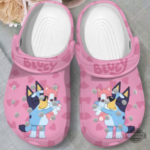 bluey pink clogs crocs shoes