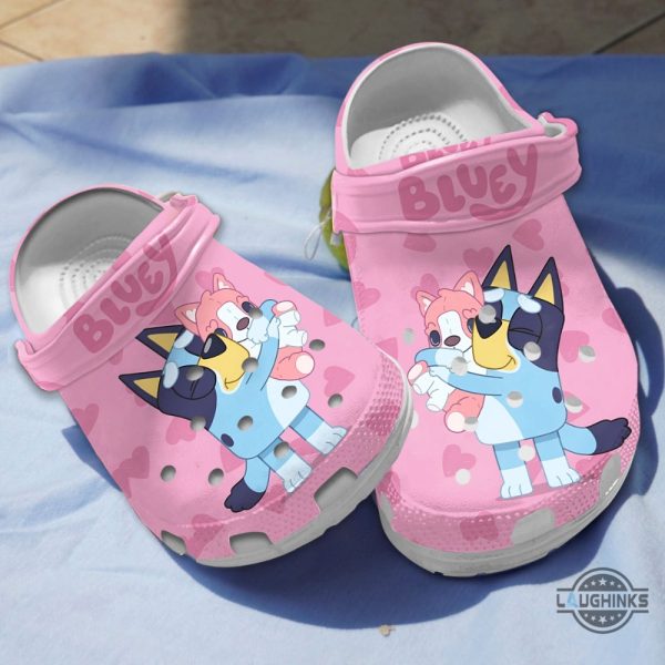 bluey pink clogs crocs shoes