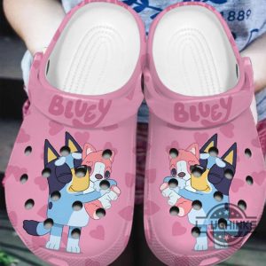 bluey pink clogs crocs shoes