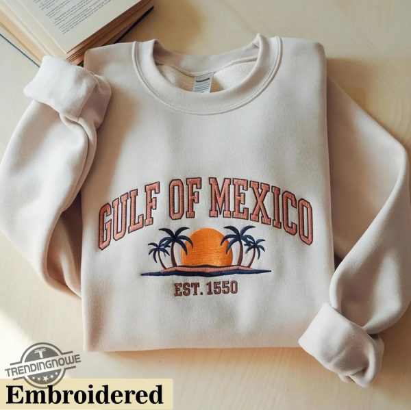 Embroidered Gulf Of Mexico Sweatshirt trendingnowe 1 1