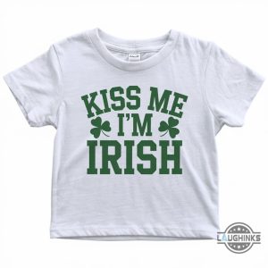 kiss me im irish funny baby tee for women