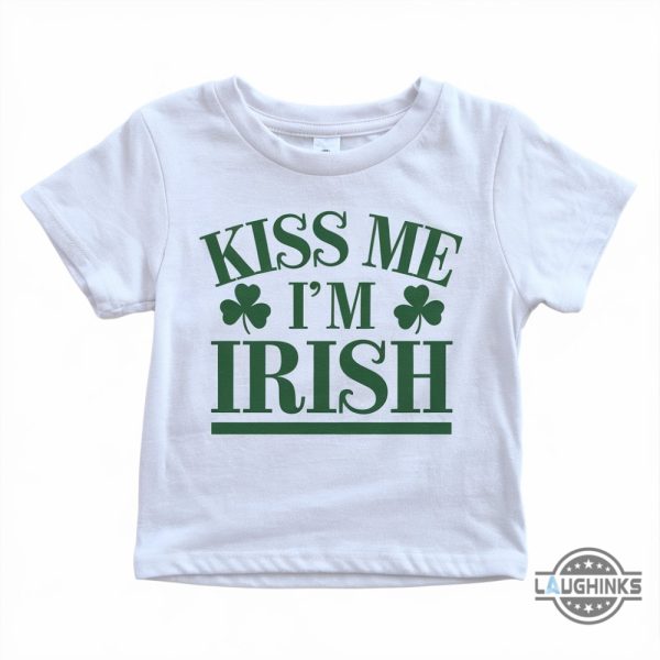 kiss me im irish funny st patricks day baby tee