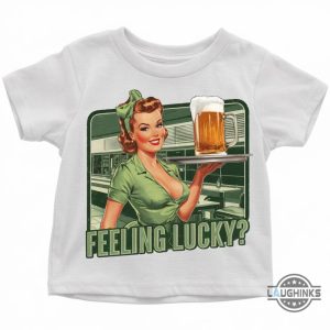 st patricks day women baby tee feeling lucky shirt