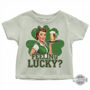 st patricks day feeling lucky baby tee shirt