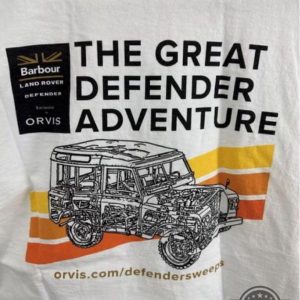 2018 great defender tour orvis barbour land rover t shirt reprinted