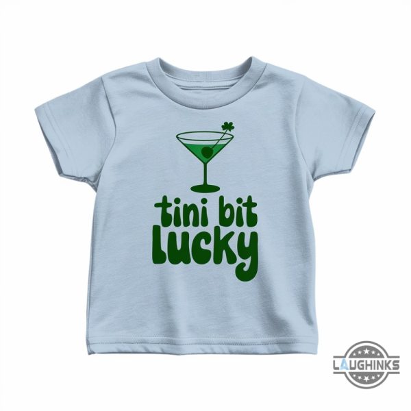 tini bit lucky women baby tee st patricks day gift