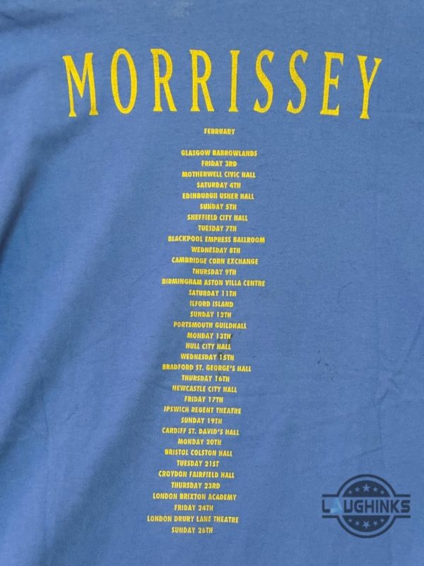 reprinted morrissey boxer album the smiths tour shirt 1995