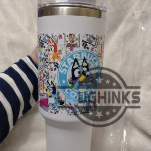 bluey starbucks stanley tumbler dupe 40oz