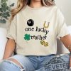 Saint Patricks Day One Lucky Teacher T Shirt With Funny Kanye West And Taylor Swift Retro Design Featuring Lucky Yeezy Reference revetee 1 2