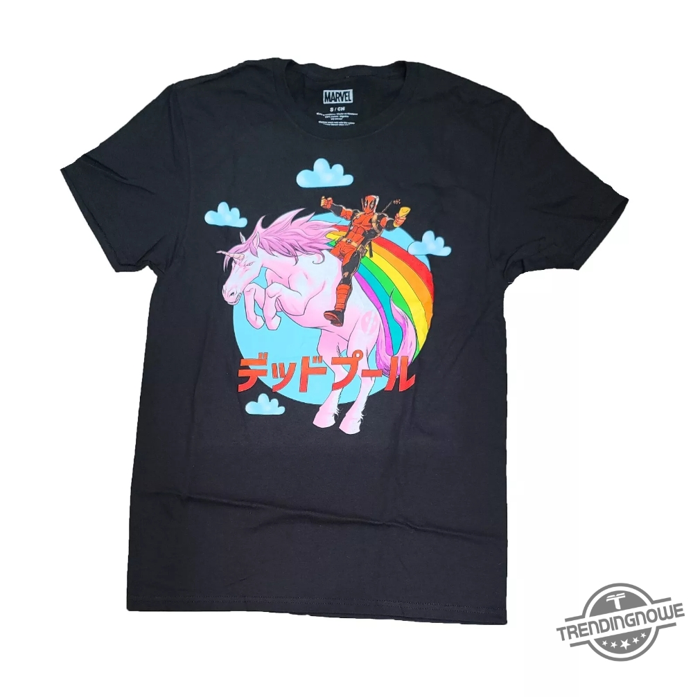 Marvel Deadpool Deddporu Riding Unicorn T-Shirts 5 Marvel Deadpool Deddporu Riding Unicorn T-Shirts