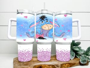 eeyore winnie the pooh disney tumbler with handle and straw