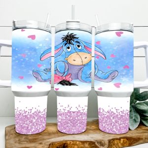 eeyore winnie the pooh disney tumbler with handle and straw