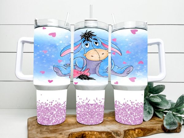 eeyore winnie the pooh disney tumbler with handle and straw