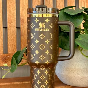 brown lv stanley cup tumbler dupe