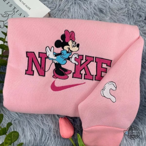 mickey and minnie mouse nike embroidered matching shirts