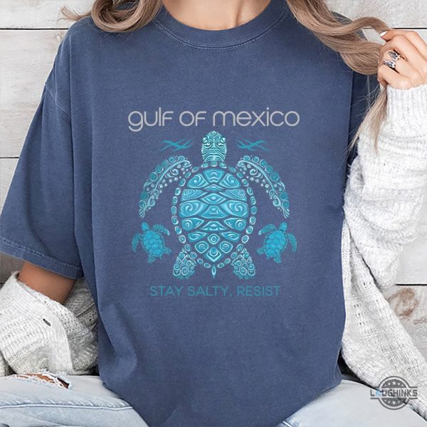 funny gulf of mexico forever shirt stay salty resist