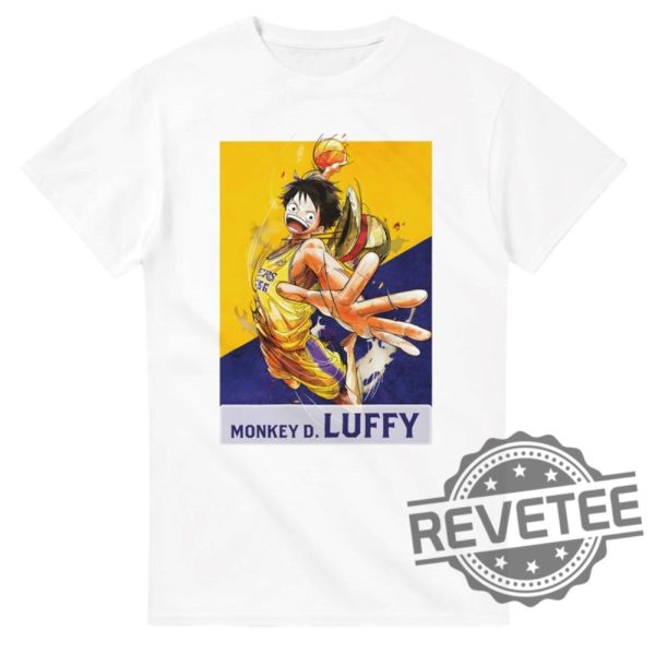 Shop Unique Los Angeles Lakers Luffy King Of The Court Unisex Tshirt Hoodie Sweatshirt Gift For Men And Women revetee 1