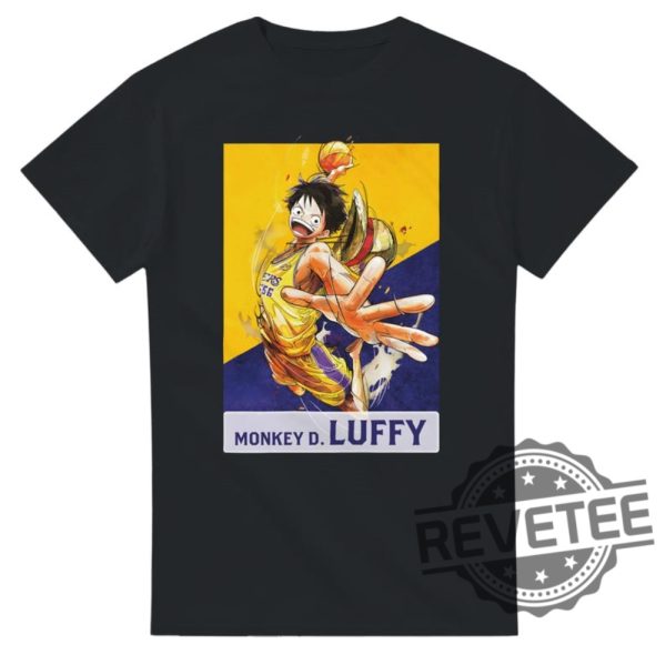 Shop Unique Los Angeles Lakers Luffy King Of The Court Unisex Tshirt Hoodie Sweatshirt Gift For Men And Women revetee 1 1