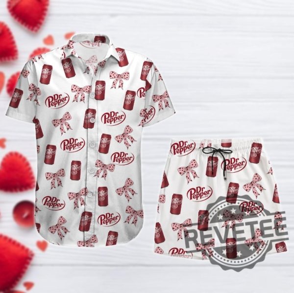 Unique Dr Pepper Button Up And Shorts Hawaiian Shirt Gift For Men And Women Perfect Aloha Attire For Any Occasion revetee 1