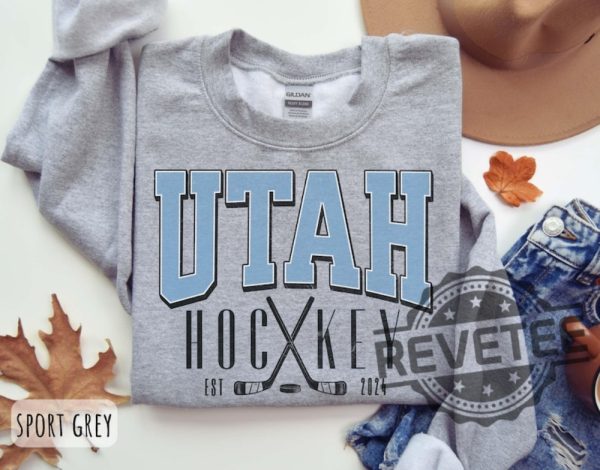 Vintage Utah Hockey Sweatshirt T Shirt Hoodie For Salt Lake City Sports Fans Utah Ice Hockey Crewneck Apparel Hockey Club Shirts Collection revetee 1 1