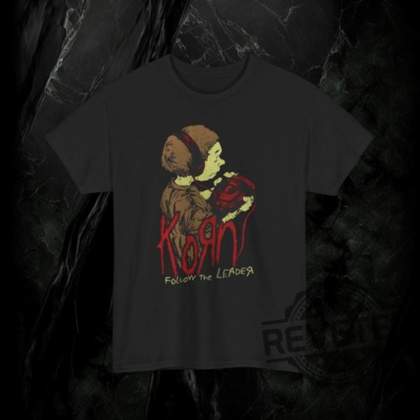 Korn Rock Band Shirt Hoodie Sweatshirt American Nu Metal Rock Apparel Freak On A Leash Follower The Leader Rock Music Lover revetee 1