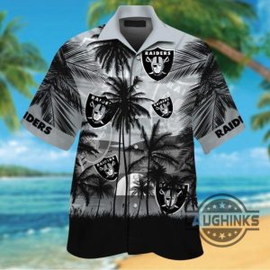 las vegas raiders hawaiian shirt and shorts