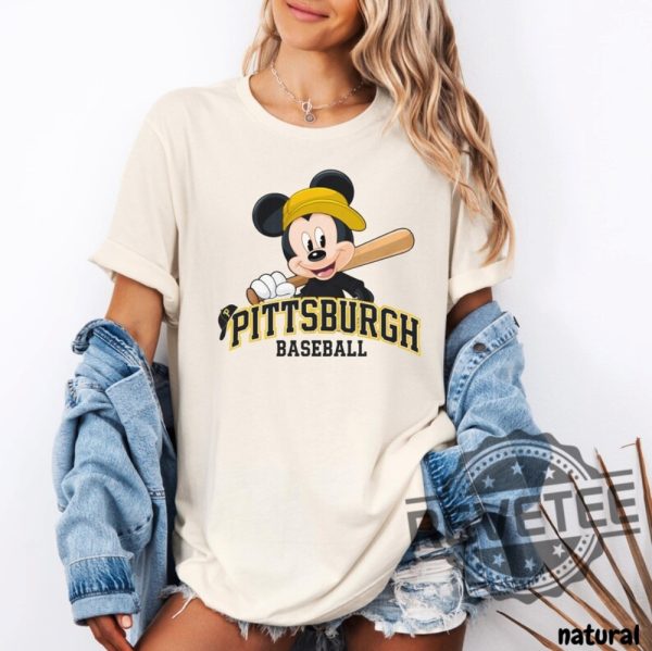 Pittsburgh Steelers Mickey Mouse Baseball Shirt Hoodie Sweatshirt Fun Disney Baseball Fan Tee Unique Gift Idea revetee 1 1