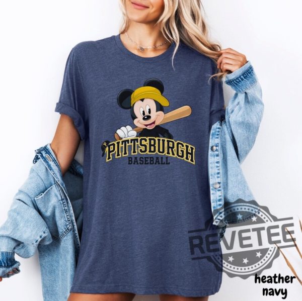 Pittsburgh Steelers Mickey Mouse Baseball Shirt Hoodie Sweatshirt Fun Disney Baseball Fan Tee Unique Gift Idea revetee 1 2