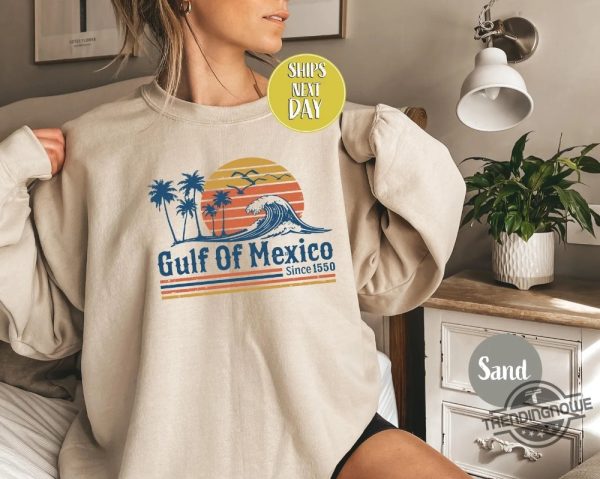 Retro Sunset Gulf Of Mexico Since 1550 Sweatshirt trendingnowe 1