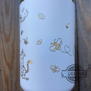 winnie the pooh golden engraved tumbler with handle