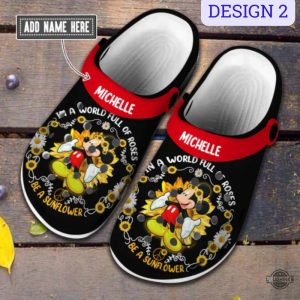 custom text minnie mouse and mickey mouse crocs