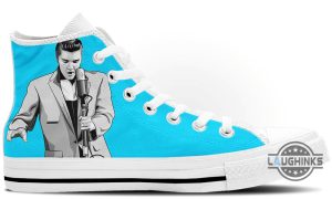 elvis presley blue high top shoes