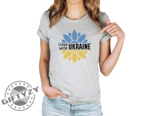 Sunflower Ukraine Stand With Ukrainian Shirt giftyzy 7