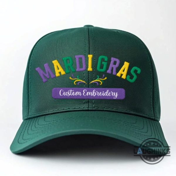 custom embroidery mardi gras embroidered baseball hat