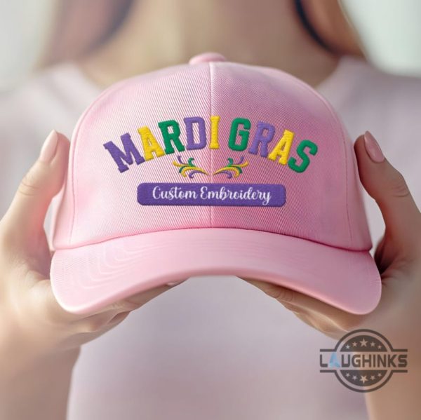 custom embroidery mardi gras embroidered baseball hat