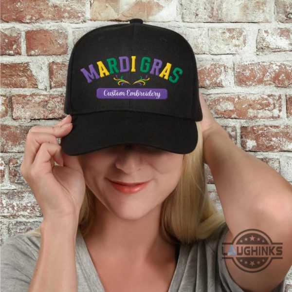 custom embroidery mardi gras embroidered baseball hat