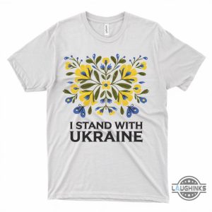 flowers i stand with ukraine shirt anti trump