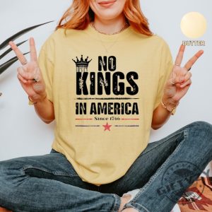 No Kings In America Equal Rights Protest Anti Trump Shirt giftyzy 3