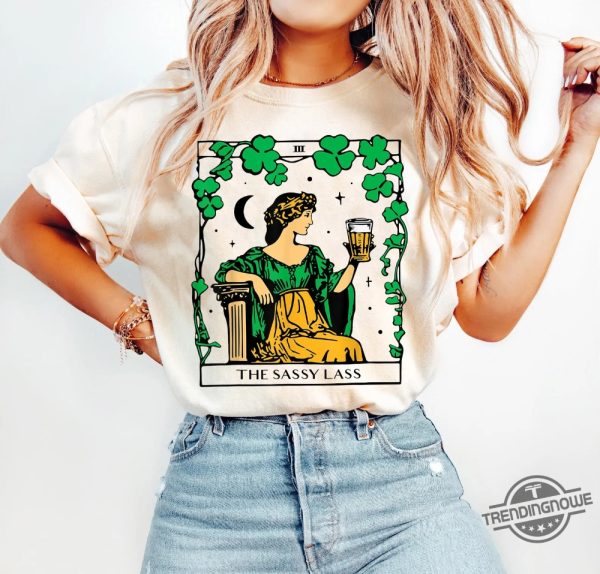 Patricks Day The Sassy Lass Tarot Card Shirt trendingnowe 1