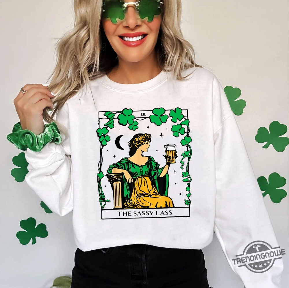 Patricks Day The Sassy Lass Tarot Card Shirt 8 Patricks Day The Sassy Lass Tarot Card Shirt