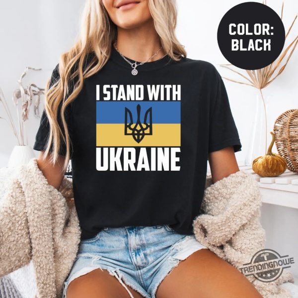 I Stand With Ukraine Shirt Anti Trump Ukrainian Flag T Shirt trendingnowe 1
